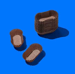 Капсула бумажная овал CAPSULE OV Brown 40*105*25 мм G (1000 шт./уп., 4000 шт./кор.)