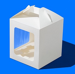 Упаковка с ручкой и ложементом ForGenika JUMPL 2 Окна Белый 160*160*200 мм (25 шт./уп., шт./кор.)