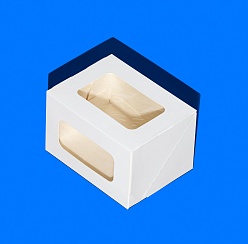 Упаковка с ложементом ForGenika CAKE ROLL с окном белый 160*120*100 мм ST (15 шт./уп., 165 шт./кор.)