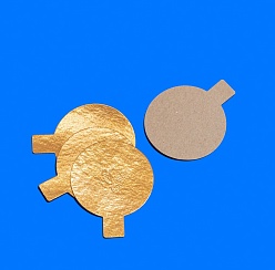 Подложка с держателем круг ForGenika BASE 0,8 Gold D 80 мм (100 шт./уп., 1600 шт./кор.)