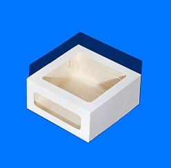 Упаковка ForGenika CAKE 2 Окна Белый 240*240*100 мм (15 шт./уп., 105  шт./кор.)