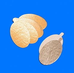 Подложка с держателем овал ForGenika BASE 0,8 Gold 95*60 мм (100 шт./уп., 1500 шт./кор.)