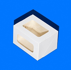 Упаковка с ложементом ForGenika CAKE ROLL с окном Белый 160*120*100 мм (15 шт./уп., 165 шт./кор.)